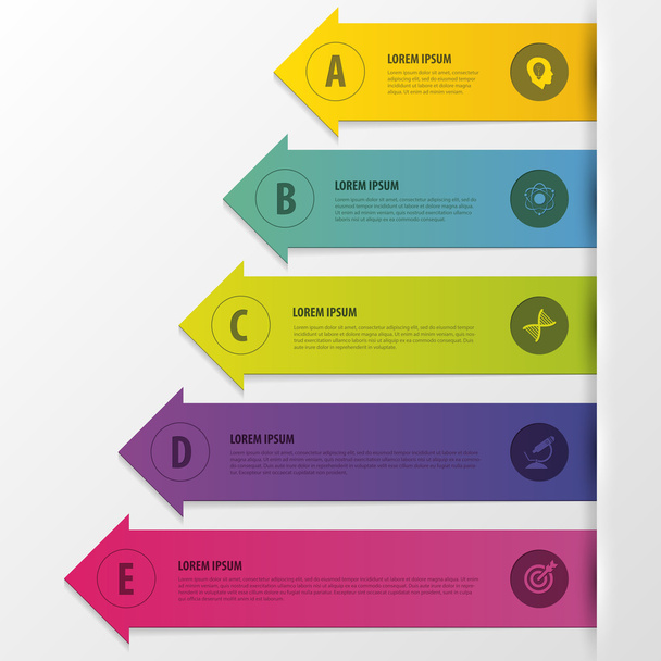 Infographics. Business step options. Arrows style. Vector illustration - Vettoriali, immagini