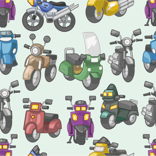 seamless motorcycle pattern - Vector, Image