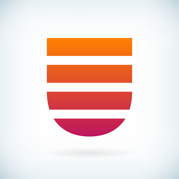 stripes letter U icon design element template  - Wektor, obraz