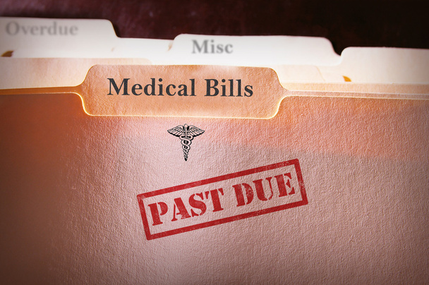 Past Due Medical Bills folder - Foto, Imagen