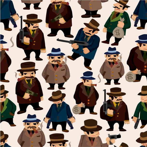 seamless mafia pattern - Vetor, Imagem