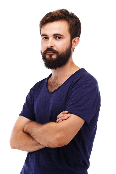 Portrait of a young bearded man  - Фото, зображення