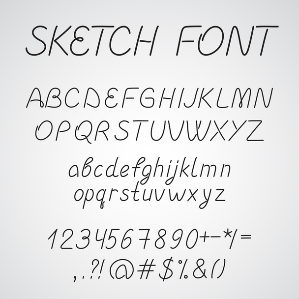 Handwritten Font - Vector, Image