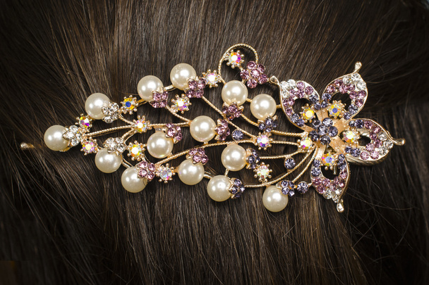 barrette in the hair - Photo, Image