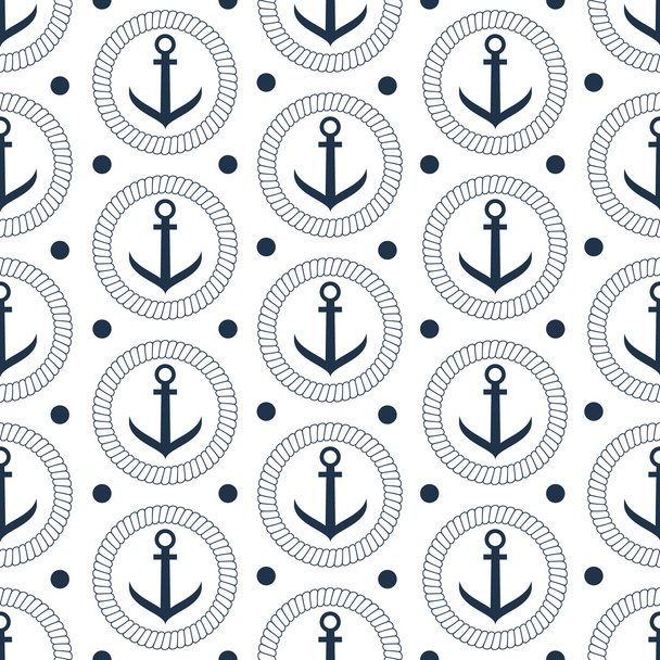 Seamless vector anchor pattern background - Vector, afbeelding