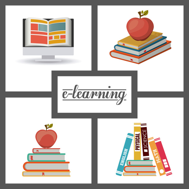 e-learning design  - Vektor, obrázek