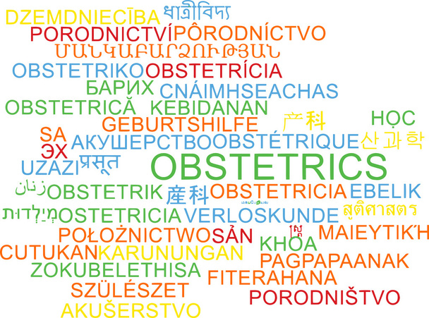 Obstétrique multilingue wordcloud concept de fond
 - Photo, image
