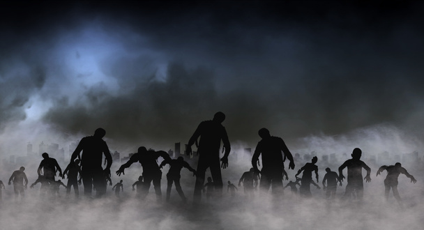Zombie wereld illustratie - Foto, afbeelding