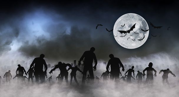 Illustration zur Zombie-Welt - Foto, Bild