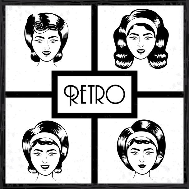 Retro Woman design - Vector, Imagen