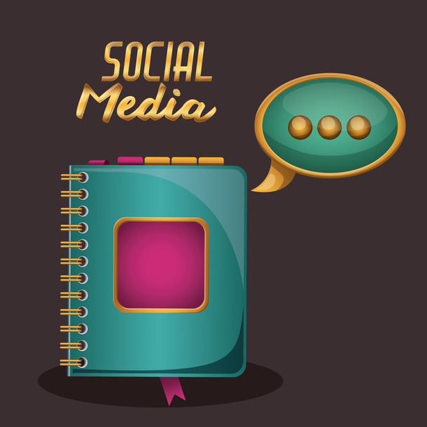 sociální media design - Vektor, obrázek
