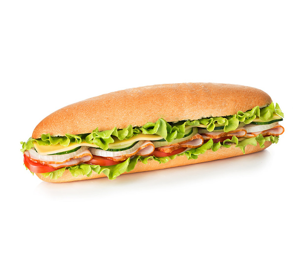 Beyaz arka plan üzerinde izole Kraliyet sandviç - Fotoğraf, Görsel