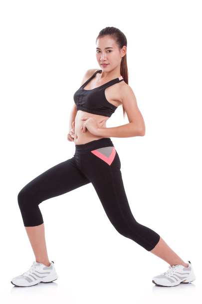 Sport woman stretching exercise. Fitness concept - Valokuva, kuva