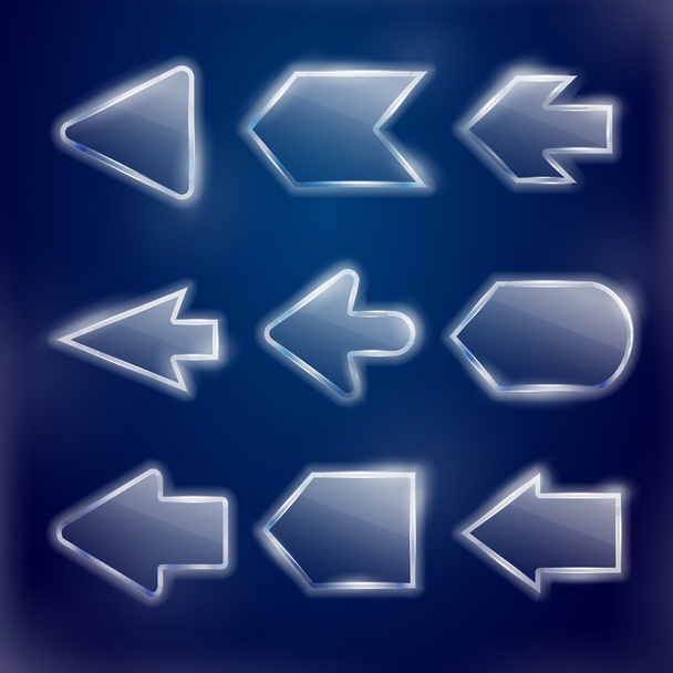 technical translucent arrows set  - Vektor, kép