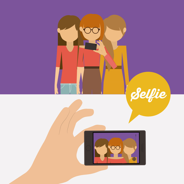 design selfie
 - Vetor, Imagem