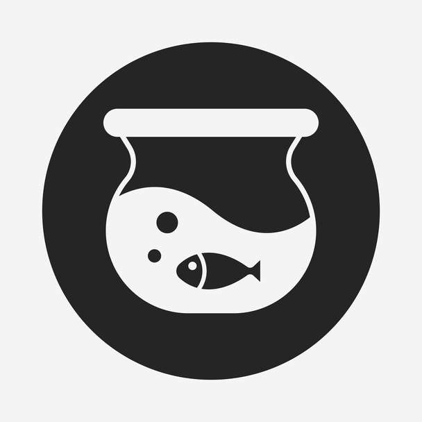 fish bowl icon - Vetor, Imagem