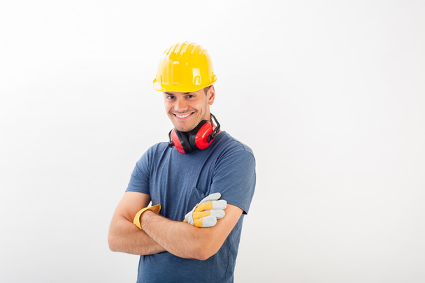 Constructor worker photo concept. - Photo, Image