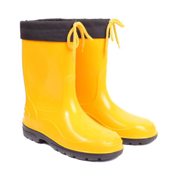bright yellow rubber shoes - Photo, Image