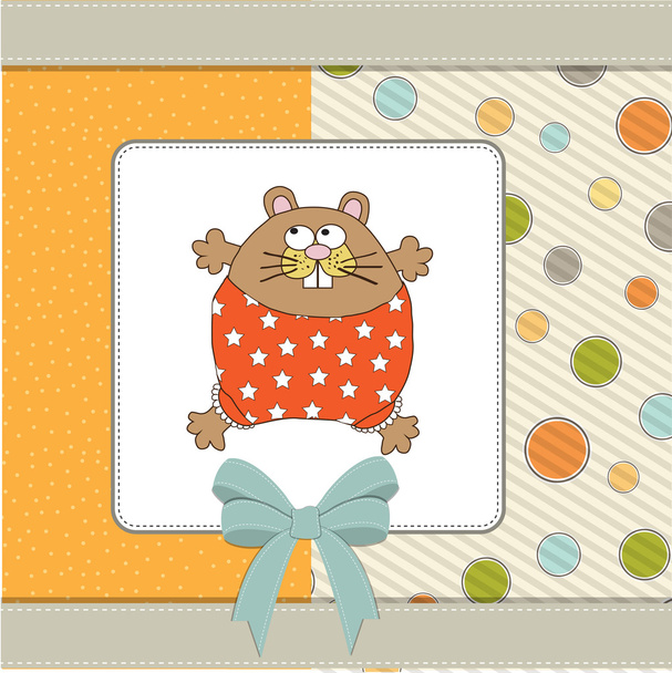 cartão de saudação com ratinho bonito - Foto, Imagem