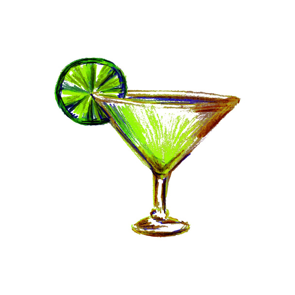 Handgezeichneter Cocktail - Vektor, Bild