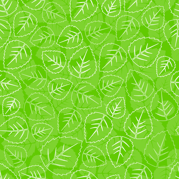 Wzór bezszwowych liści - Wektor, obraz