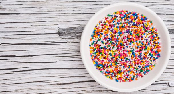 Colorful Sprinkle Cake Toppings - Fotoğraf, Görsel
