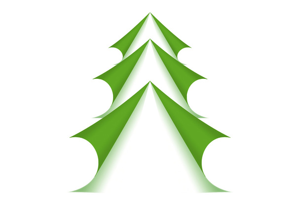 groene kerstboom formulier - Foto, afbeelding