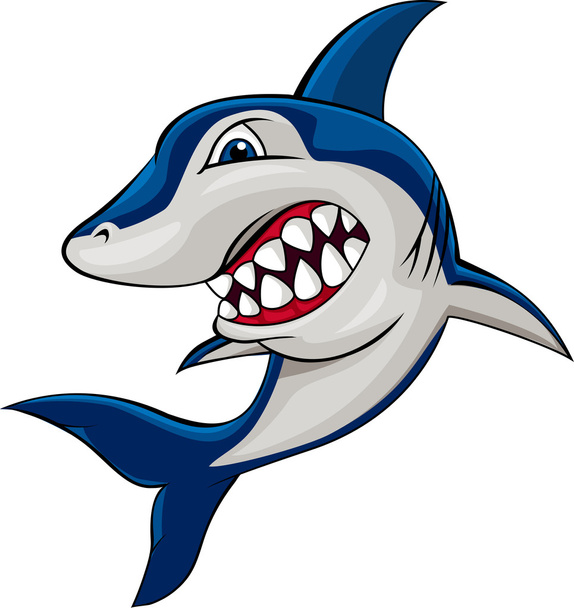 Tiburón enojado
 - Vector, imagen