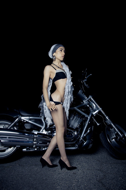 Fashion Biker Girl - Fotó, kép