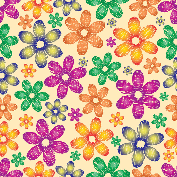 Floral colorful background.Vector - Vector, Image