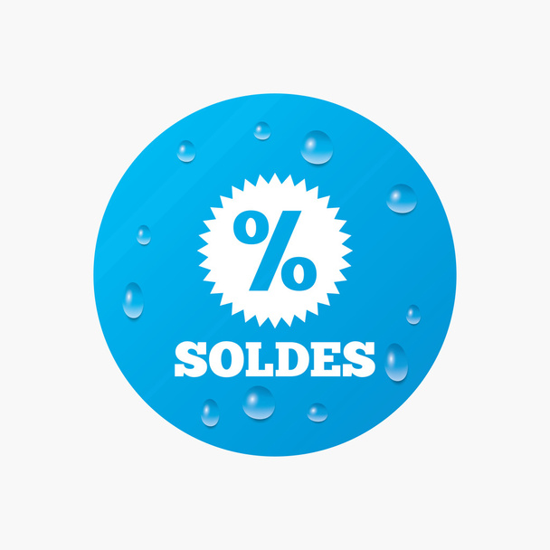 Soldes - Sale in French sign - Vetor, Imagem