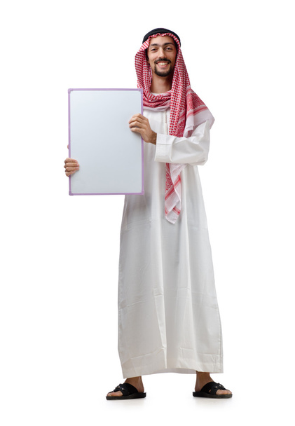 jonge Arabische met leeg bericht - Foto, afbeelding