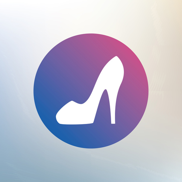 Women's shoe sign icon. - Vector, Image