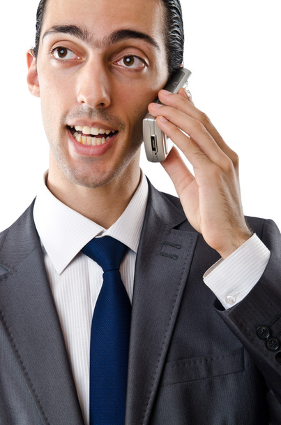 młody biznesmen rozmawiający przez telefon - Zdjęcie, obraz