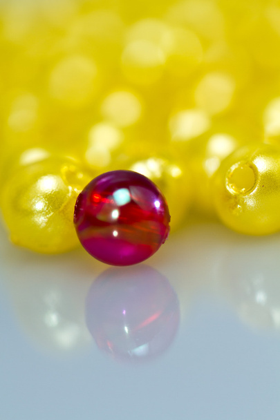 Red and Yellow Beads Background - Photo, Image