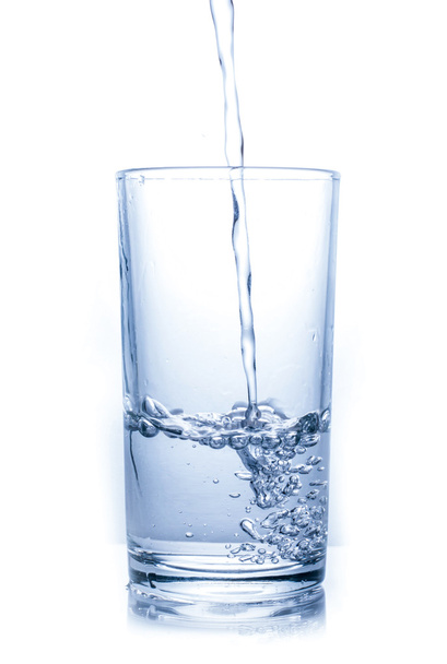 Glass of water isolated on white background. - Photo, Image