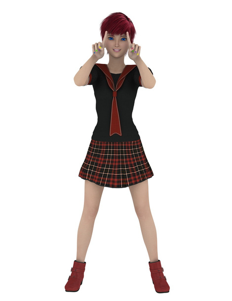 3D CG rendering of a young woman - Φωτογραφία, εικόνα