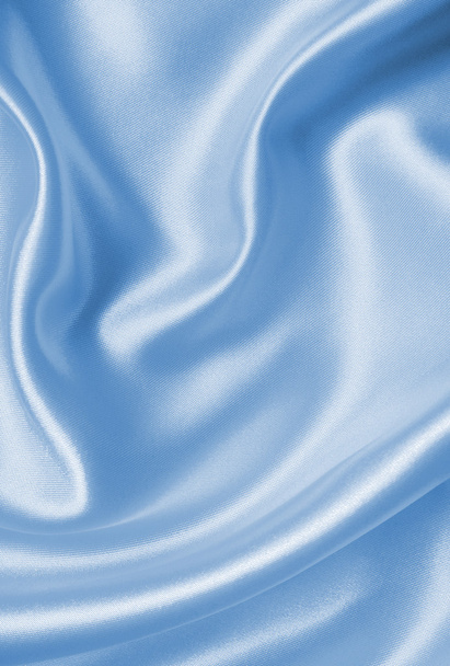 Smooth elegant blue silk or satin as background - Photo, Image