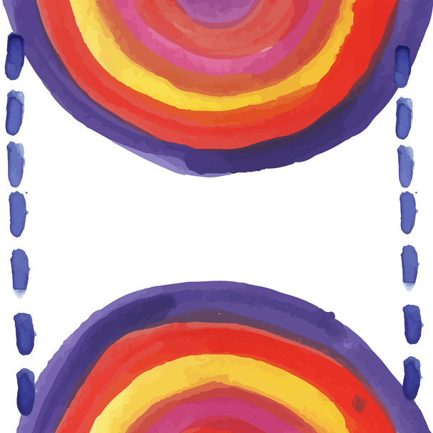 Renkli şablonu - elle çizilmiş suluboya kartları - Vektör, Görsel