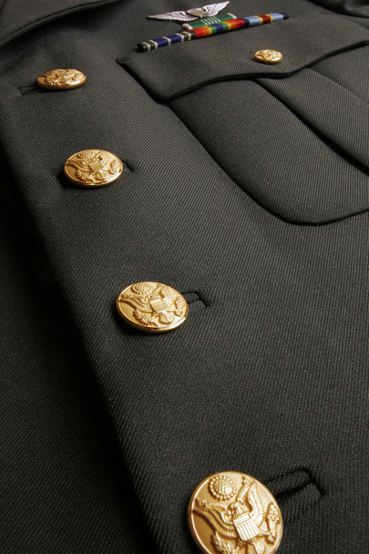 Ejército uniforme y botones
 - Foto, Imagen