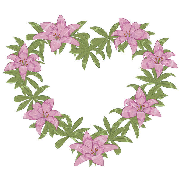 Frames with lilies. - Vector, Imagen