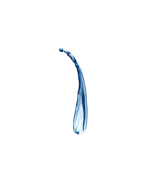 Синій сплеск крупним планом, ізольований на білому тлі
 - Фото, зображення