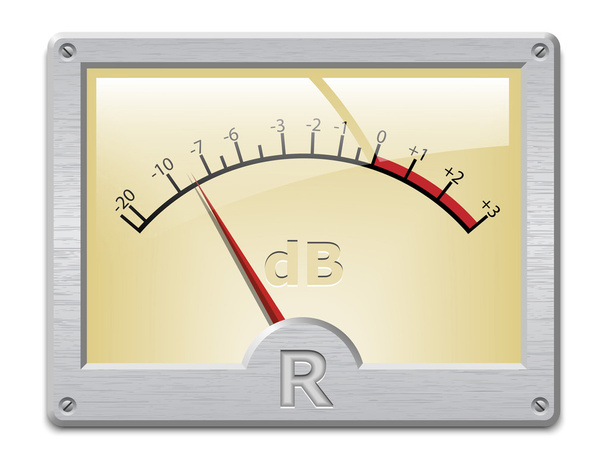 Analog signal meter on white background - Vector, Image