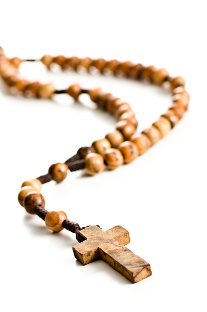 Wooden rosary beads - Fotoğraf, Görsel