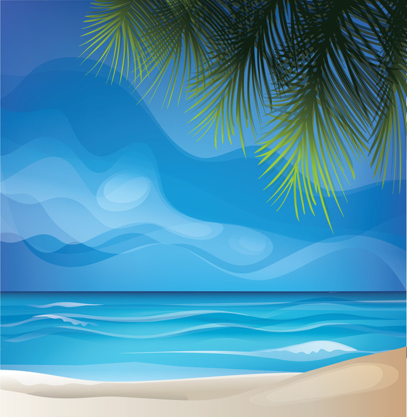  tropical exótico ilha praia paisagem
 - Vetor, Imagem