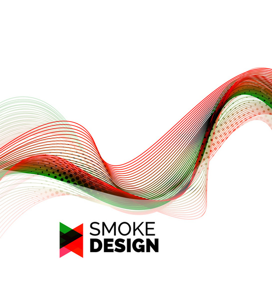 Цвет волна дыма на белом
 - Вектор,изображение