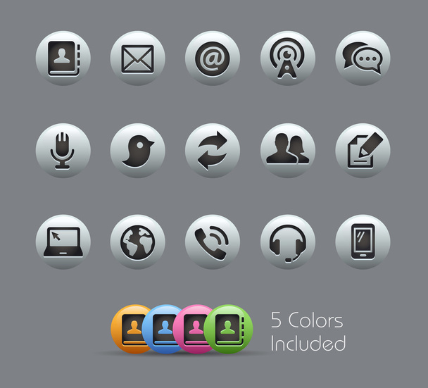 Communications Icons -- Pearly Series - Вектор,изображение