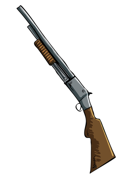 Handgezeichnete Illustration der Schrotflinte - Vektor, Bild