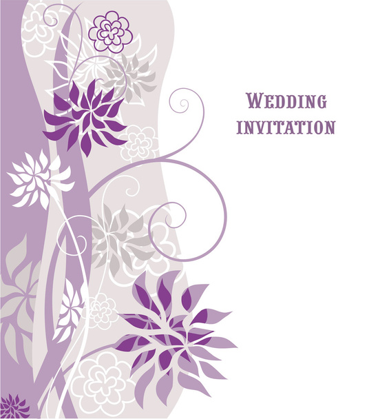 Floral  violet background - Vettoriali, immagini