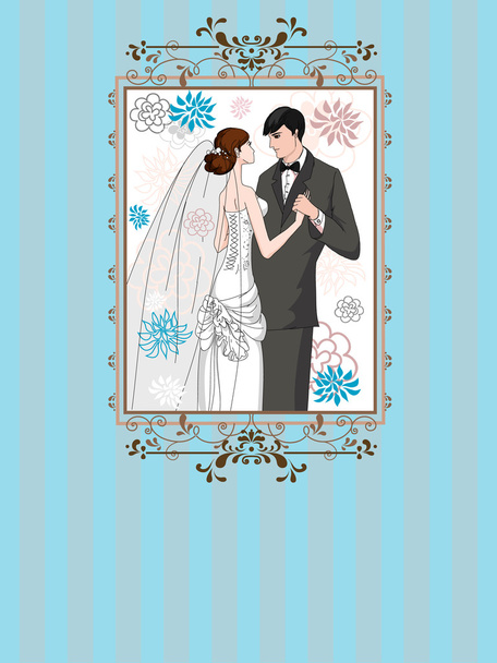 Bruiloft achtergrond met ruimte - Vector, afbeelding